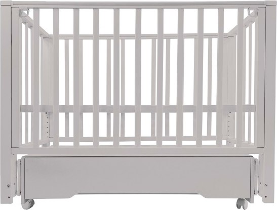 Детская кроватка INDIGO Norden универсальный маятник+колеса, ящик - фото