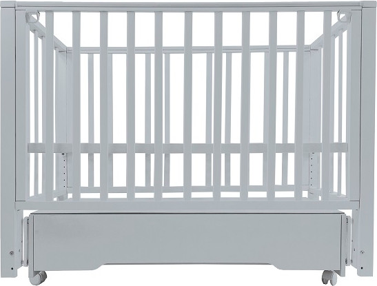 Детская кроватка INDIGO Norden универсальный маятник+колеса, ящик - фото