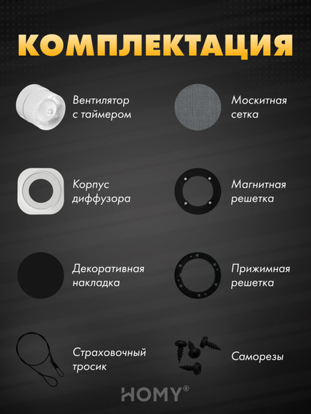 Вентилятор накладной Homy Air A125BT