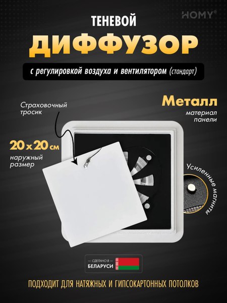 Вентилятор накладной Homy Air AS125WRS