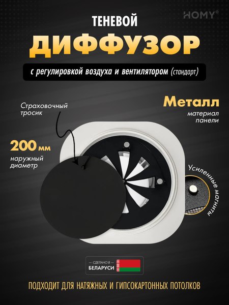 Вентилятор накладной Homy Air A125BRS