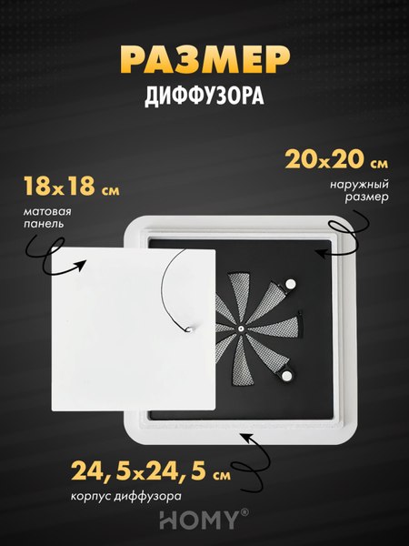 Решетка вентиляционная Homy Air AS125WR