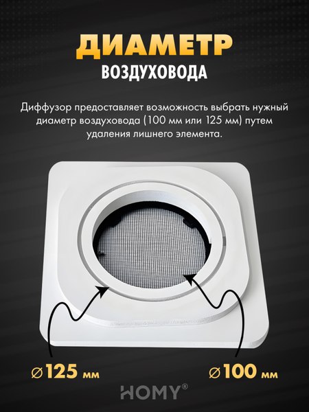 Решетка вентиляционная Homy Air AS100WR
