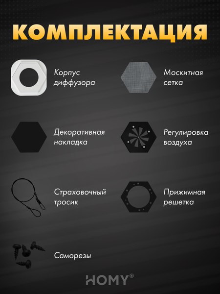 Решетка вентиляционная Homy Air AH100BR