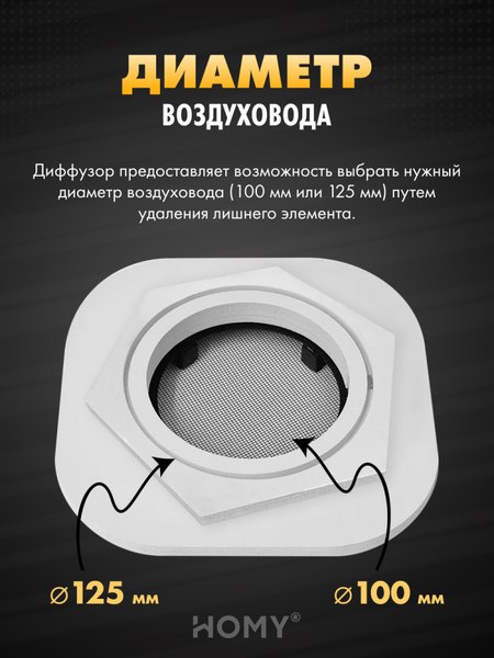 Решетка вентиляционная Homy Air AH100WR