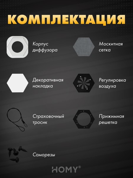 Решетка вентиляционная Homy Air AH100WR