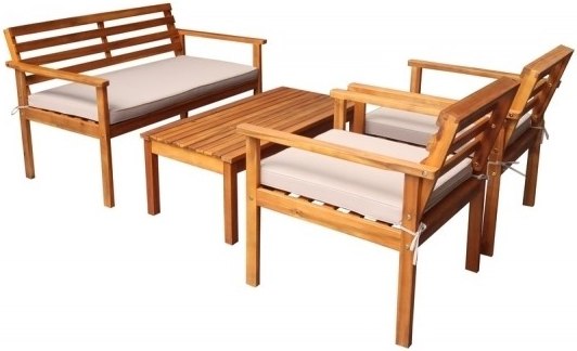 Комплект садовой мебели National Tree Company Из акации / TP6015.0.2 (4 предмета)