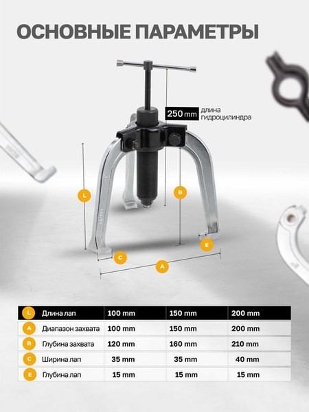 Набор съемников Forstime 60 831 / FT-66622