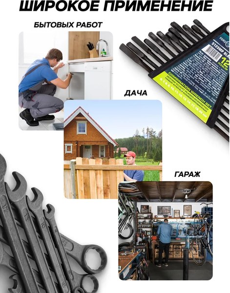 Набор ключей FORSandTUNE 5123MP Black