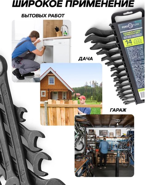 Набор ключей FORSandTUNE 5141MP Black