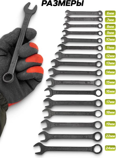 Набор ключей FORSandTUNE 5161MP Black