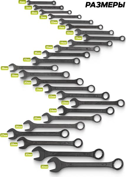 Набор ключей FORSandTUNE 5261MP Black