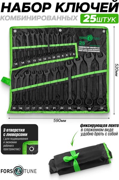 Набор ключей FORSandTUNE 5261PD Black