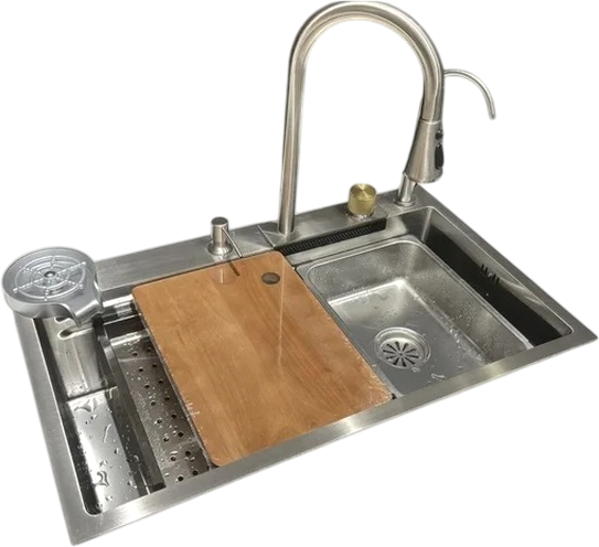 Мойка кухонная со смесителем Marrbaxx C7546-R Decor / C7546-DMR - фото