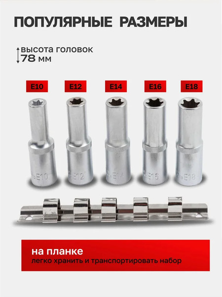 Набор головок слесарных Forsage F-4054