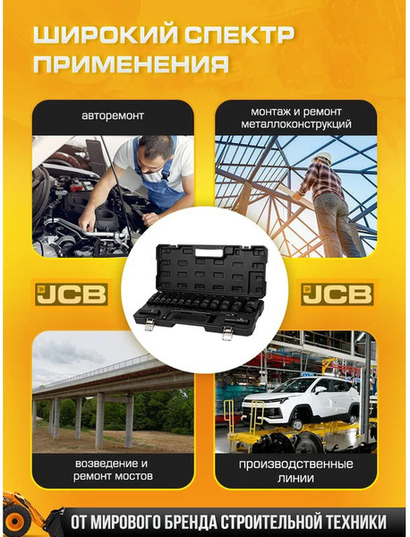 Набор головок слесарных JCB JCB-4166A-5MPB