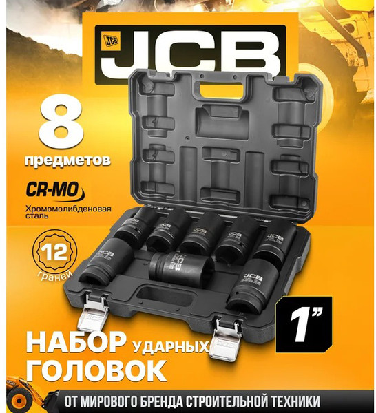 Набор головок слесарных JCB JCB-8081-9MPB