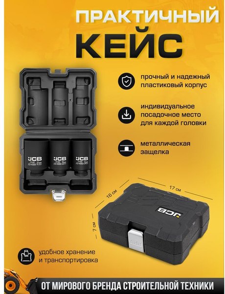 Набор головок слесарных JCB 4035-5MPB