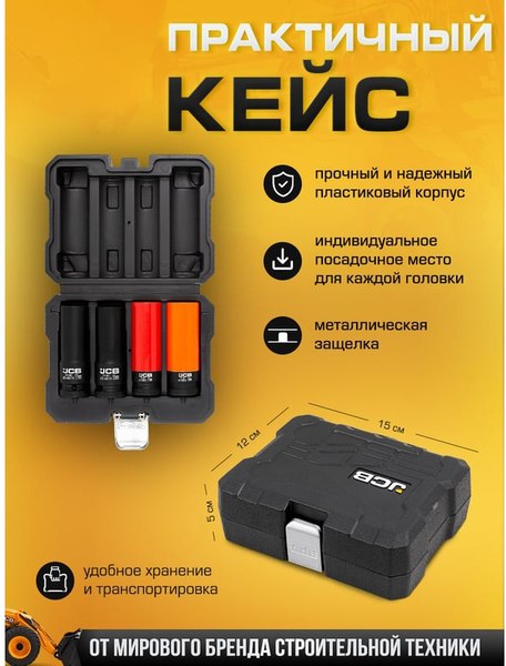 Набор головок слесарных JCB 4032TH44