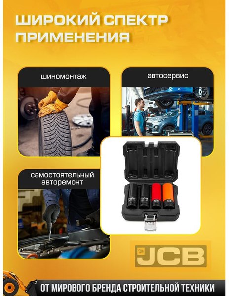 Набор головок слесарных JCB 4032TH44