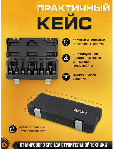 Набор головок слесарных JCB 40811MPB