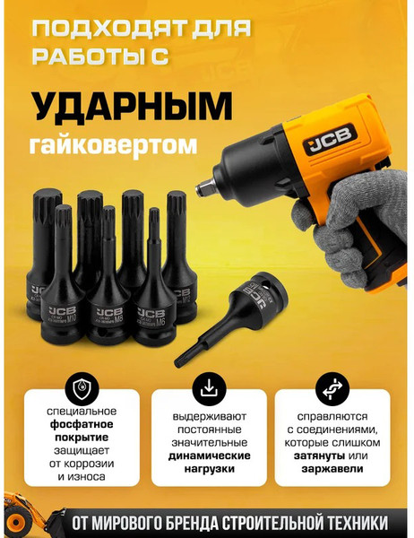 Набор головок слесарных JCB 40811MPB