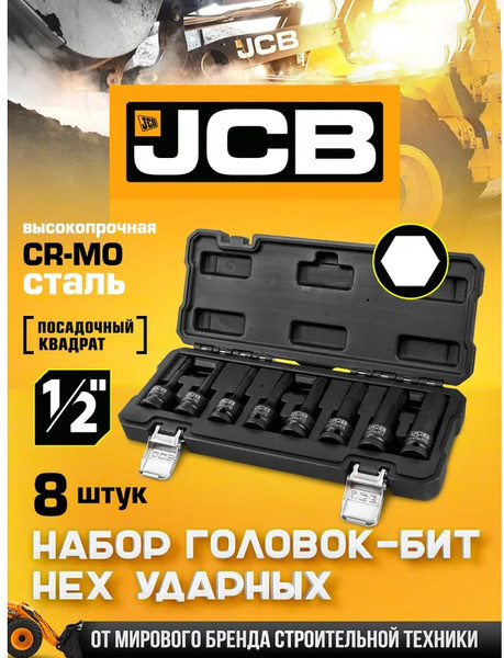 Набор головок слесарных JCB 4087MPB
