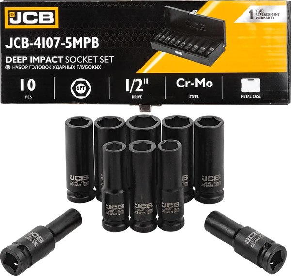 Набор головок слесарных JCB 4107-5MPB - фото