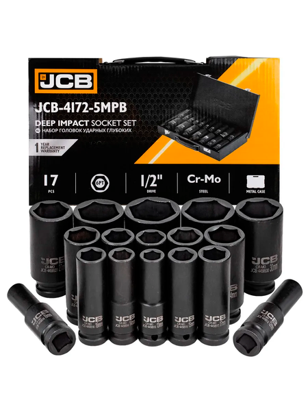 Набор головок слесарных JCB 4172-5MPB