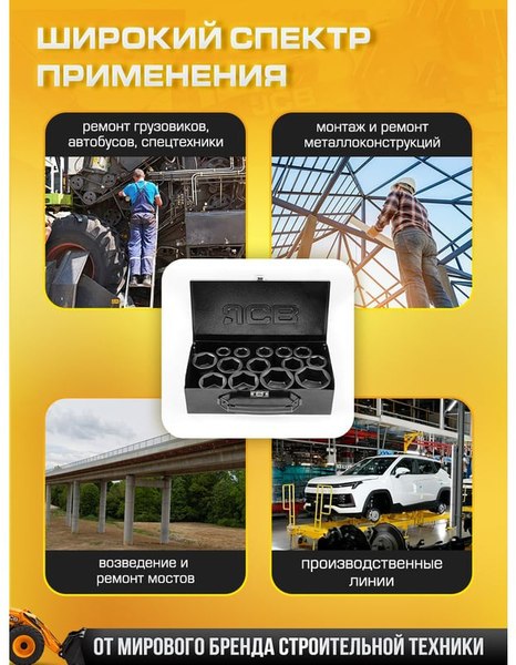Набор головок слесарных JCB 6141-5MPB