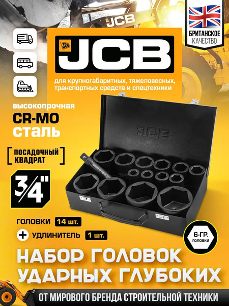 Набор головок слесарных JCB 6142-5MPB