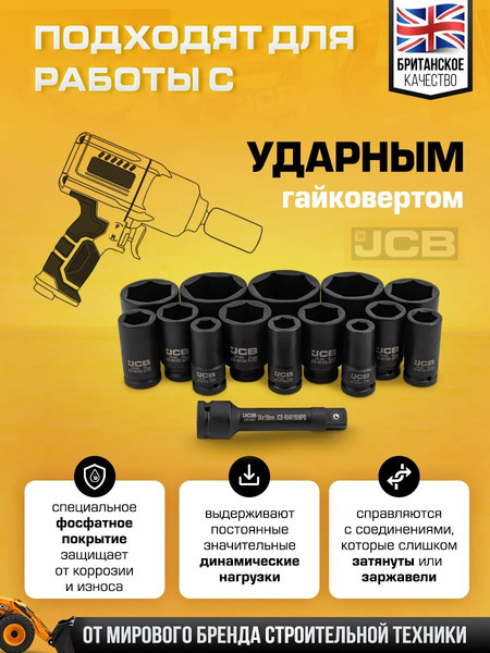 Набор головок слесарных JCB 6142-5MPB
