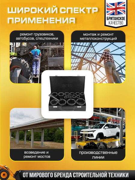 Набор головок слесарных JCB 6142-5MPB