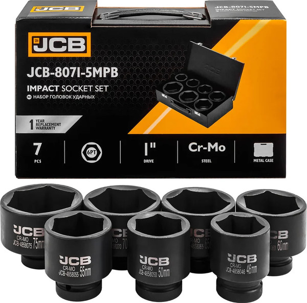 Набор головок слесарных JCB 8071-5MPB - фото