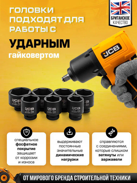 Набор головок слесарных JCB 8071-5MPB