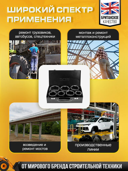 Набор головок слесарных JCB 8071-5MPB