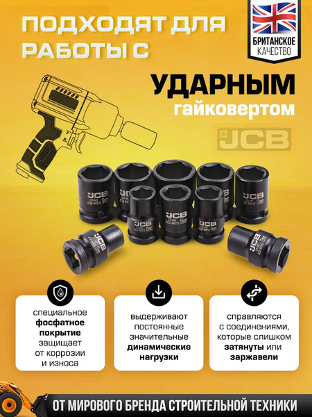 Набор головок слесарных JCB 4101-5MPB