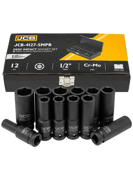 Набор головок слесарных JCB 4127-5MPB