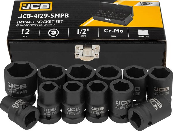 Набор головок слесарных JCB 4129-5MPB - фото