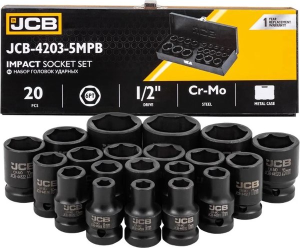 Набор головок слесарных JCB 4203-5MPB - фото