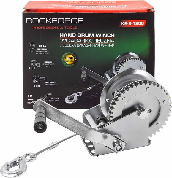 Лебедка ручная RockForce RF-KB-S-1200 (59185) - фото