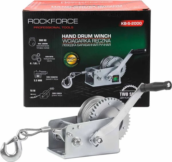 Лебедка ручная RockForce RF-KB-S-2000 (59186) - фото