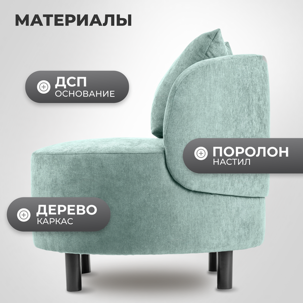 Кресло мягкое Mio Tesoro Милан 1