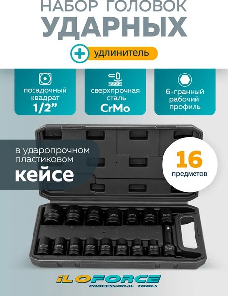 Набор головок слесарных ILOforce IF-4179-5MPB