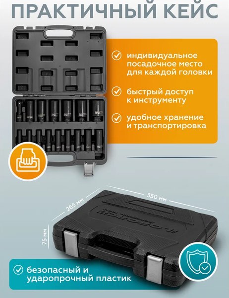 Набор головок слесарных ILOforce IF-4177-5MPB