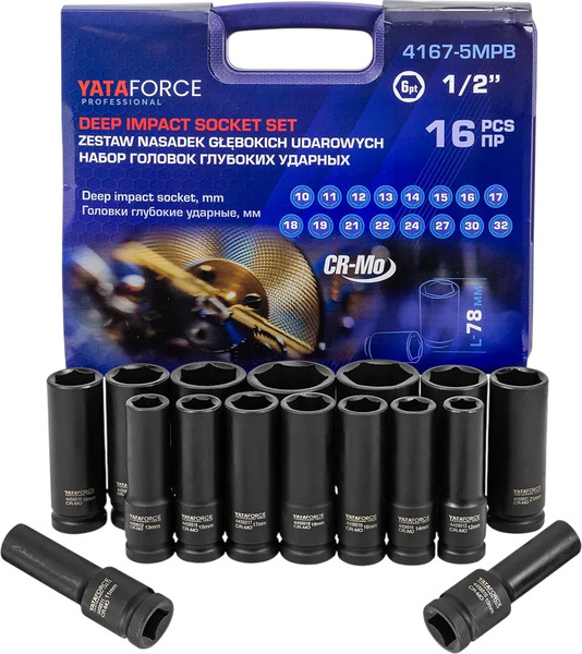 Набор головок слесарных Yataforce YF-4167-5MPB - фото