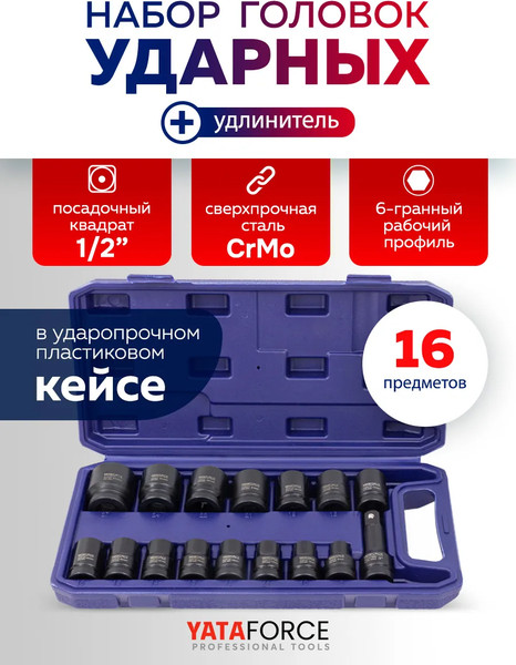 Набор головок слесарных Yataforce YF-4179-5MPB