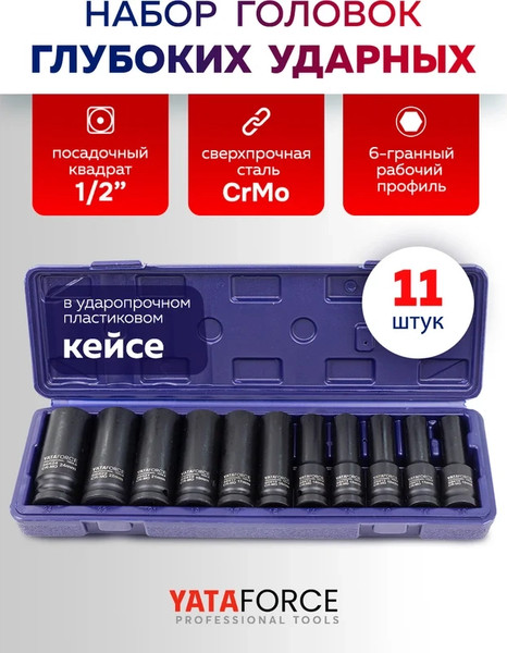 Набор головок слесарных Yataforce YF-4117-5MPB