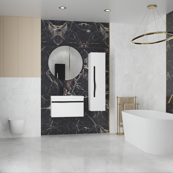 Шкаф-полупенал для ванной Lauter Навесной Eva