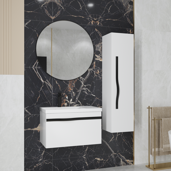 Шкаф-полупенал для ванной Lauter Навесной Eva